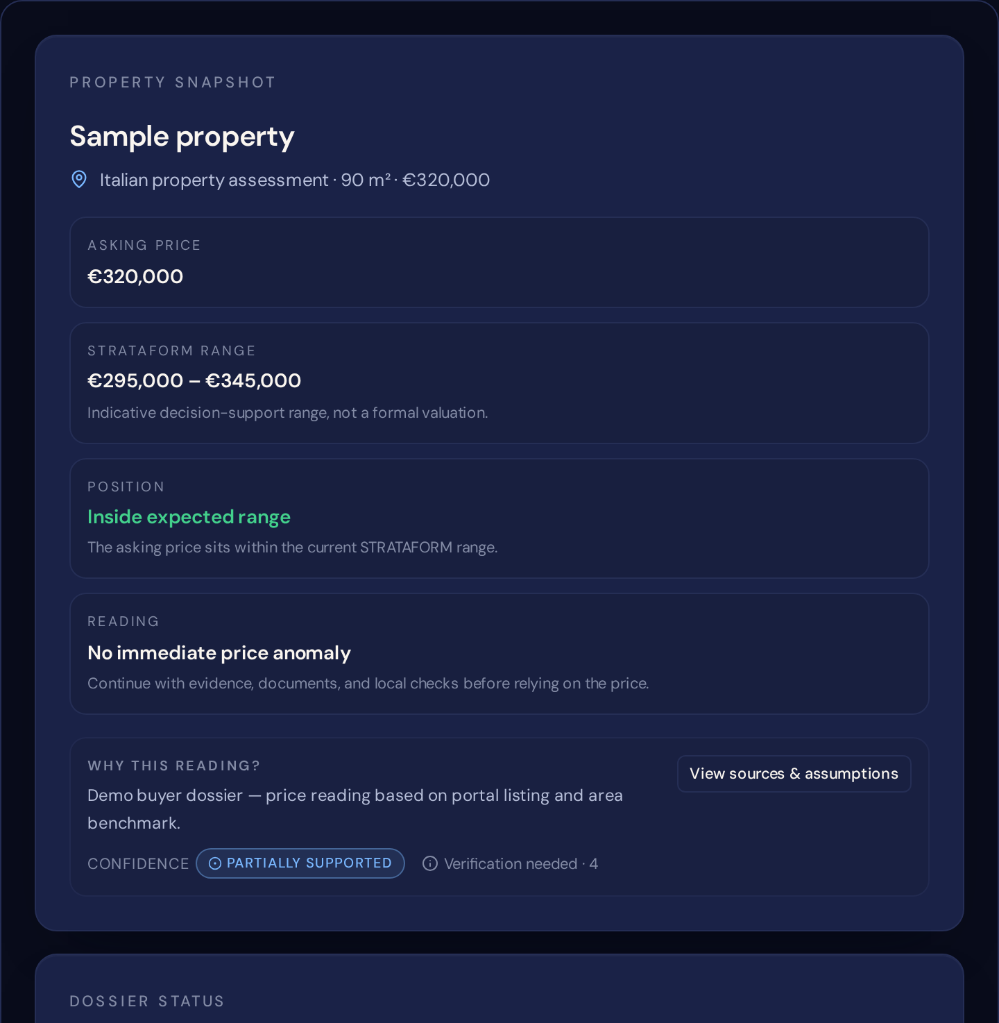 Buyer Cockpit — STRATAFORM.app.