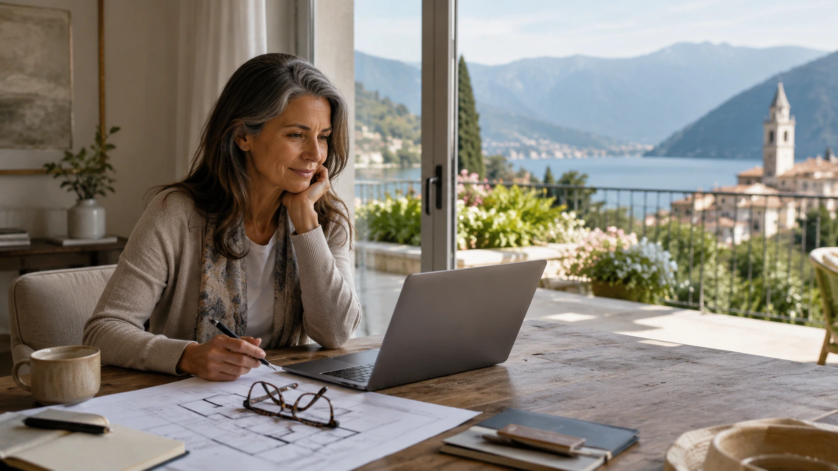 Solo foreign buyer in their 50s-60s considering an Italian lakeside second home.